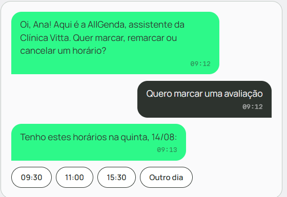 Conversa da IA no WhatsApp